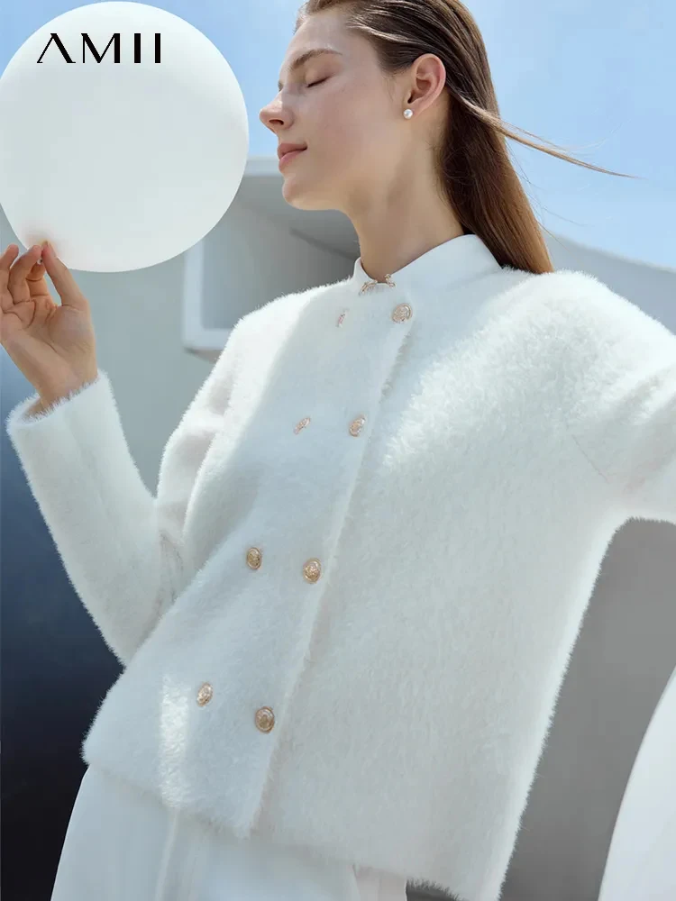 AMII Minimalist Women Sweater 2023 Autumn New Basics Round Neck Double Breasted Little Scented Knitted Retro Cardigan 12373032
AMII Minimalist Women Sweater 2023 Autumn New Basics Round Neck Double Breasted Little Scented Knitted Retro Cardigan 12373032