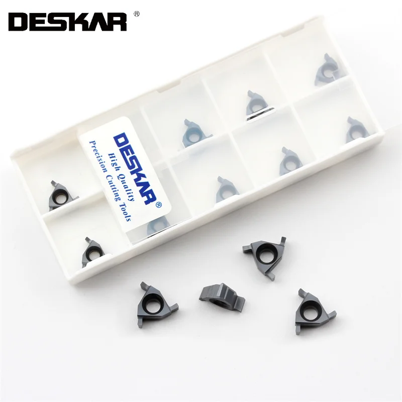 10PCS DESKAR 11ER/IL 11IR/EL 0.5 0.6 0.7 0.8 0.9 1.0 1.1 1.2 1.3 1.4 1.5 1.6 LDA Turning Tool Carbide Insert CNC Lathe Shallow
10PCS DESKAR 11ER/IL 11IR/EL 0.5 0.6 0.7 0.8 0.9 1.0 1.1 1.2 1.3 1.4 1.5 1.6 LDA Turning Tool Carbide Insert CNC Lathe Shallow