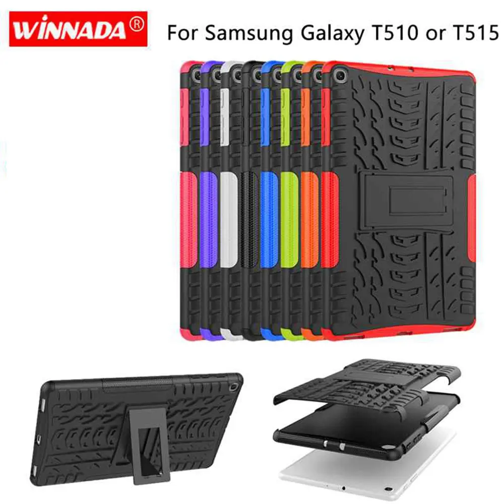 

For Samsung GALAXY Tab A 2019 10.1 inch case SM- T510 T515 Armor case Tablet TPU+PC Shockproof Stand Cover for T510 SM-T515N