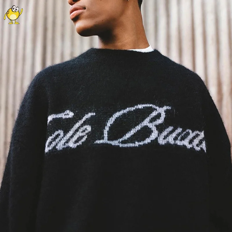 

High Street Knitting Cole Buxton Sweater Classic Jacquard Logo 1:1 Casual Good Quality Black Blue CB Sweatshirts Men Woman