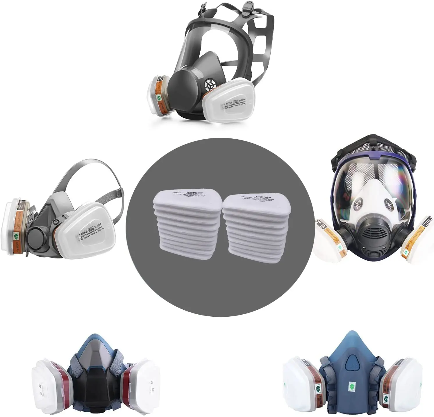 Dustproof 5N11 Cotton Filters 5P71 501 for 3M 6001 6002 6004 Cartridge 6800/6200/7502 Spray Paint Chemical Respirator Gas Mask
Dustproof 5N11 Cotton Filters 5P71 501 for 3M 6001 6002 6004 Cartridge 6800/6200/7502 Spray Paint Chemical Respirator Gas Mask
