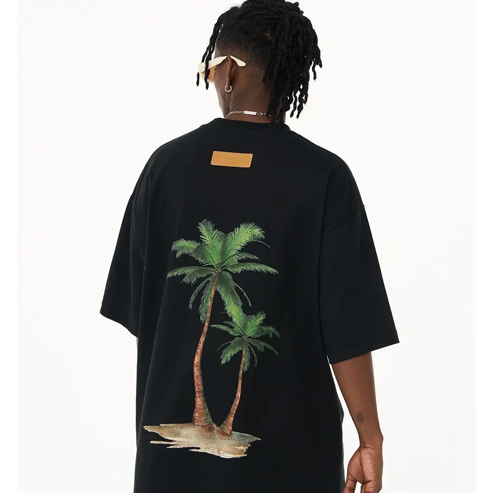 Summer personalized national fashion American retro street coconut tree beach floral short-sleeved T-shirt ins for men and women
Summer personalized national fashion American retro street coconut tree beach floral short-sleeved T-shirt ins for men and women