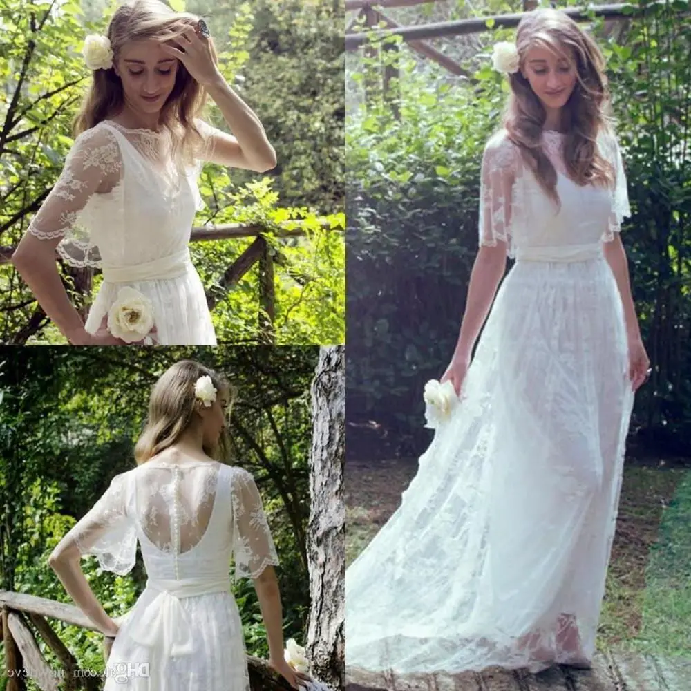 2023 New Wedding Dresses Jewel Half Sleeves Lace Appliques Bohemia Garden Bridal Gowns Boho A Line Beach Vestidos De Novia
2023 New Wedding Dresses Jewel Half Sleeves Lace Appliques Bohemia Garden Bridal Gowns Boho A Line Beach Vestidos De Novia