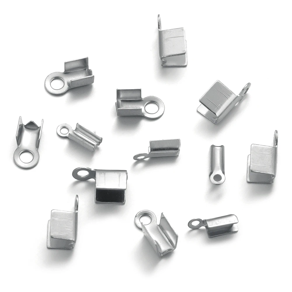 100pcs Stainless Steel Clip Rope Crimp End Buckle Beads for DIY Material Bracelet Necklace Connector Jewellery Making Supplies
100pcs Stainless Steel Clip Rope Crimp End Buckle Beads for DIY Material Bracelet Necklace Connector Jewellery Making Supplies