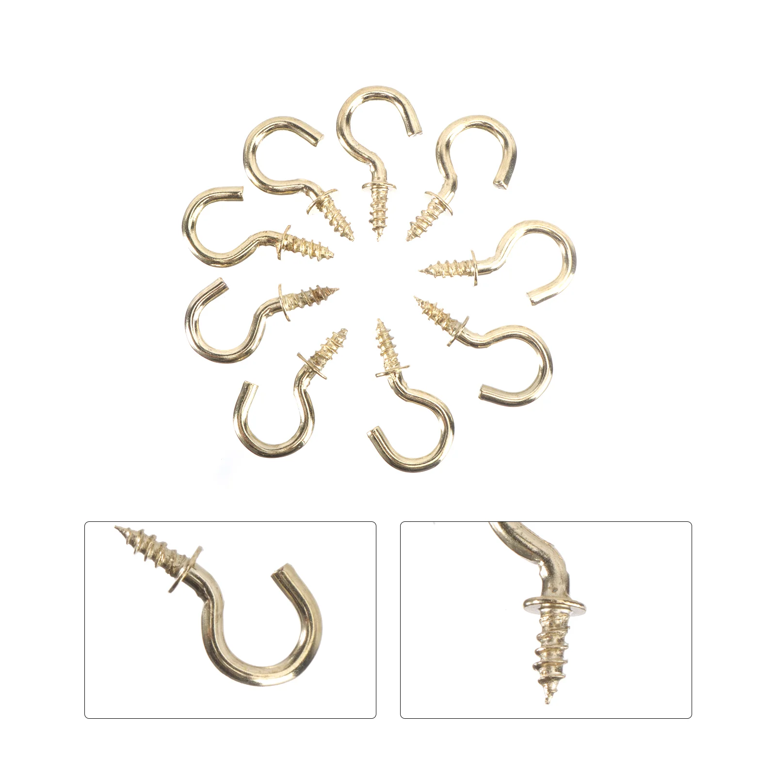 Heavy Duty Copper Plated Metal Screw-In Ceiling Hooks Cup Hooks Hanger High Quality
Heavy Duty Copper Plated Metal Screw-In Ceiling Hooks Cup Hooks Hanger High Quality