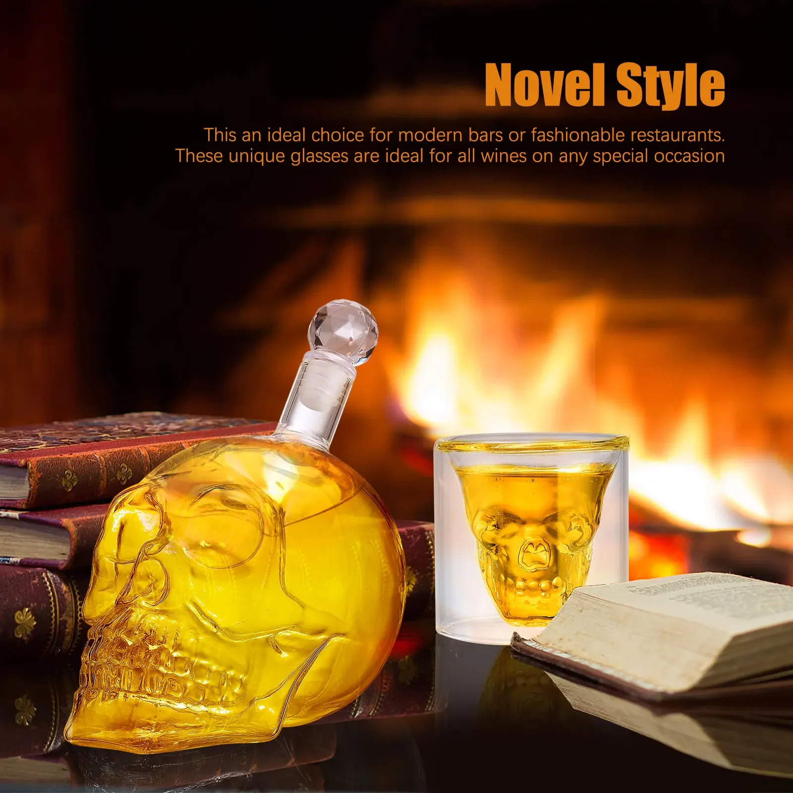 NANCIHUI glass wine bottle wine glass set creative skull shape whiskey glasses decanter bar wine dispenser 
NANCIHUI glass wine bottle wine glass set creative skull shape whiskey glasses decanter bar wine dispenser