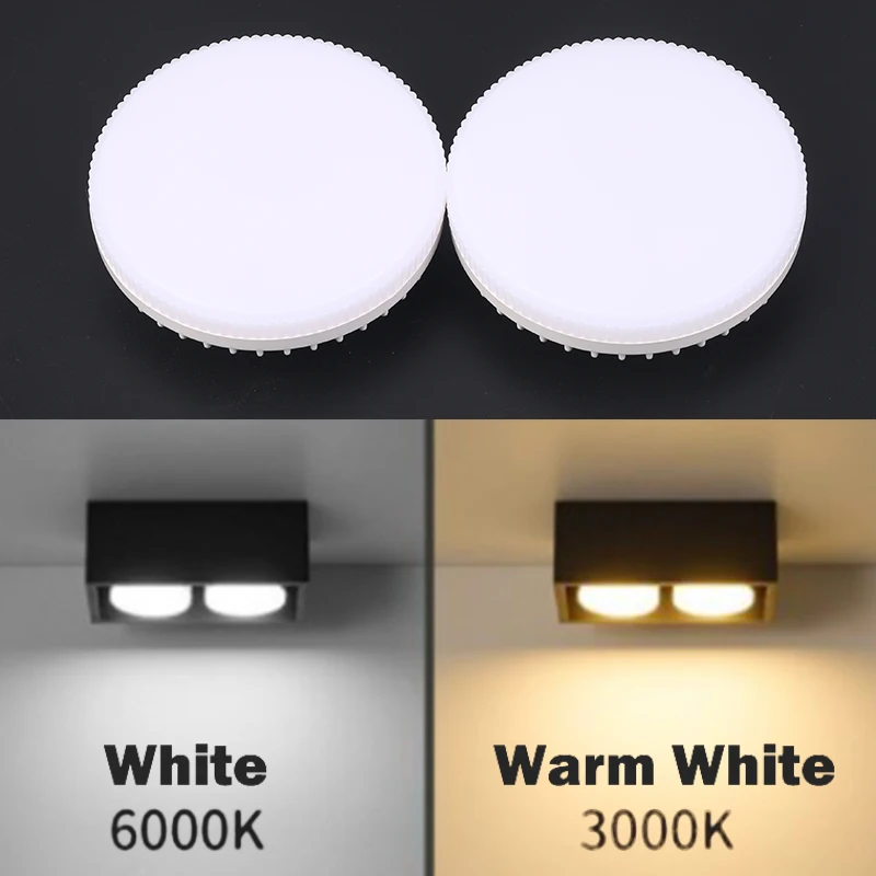 

Gx53 LED Bulb Light Under Cabinet Lights 5W 7W 9W Wardrobe Light AC 90-265V Led Spotlight Cold Warm White Puck Light