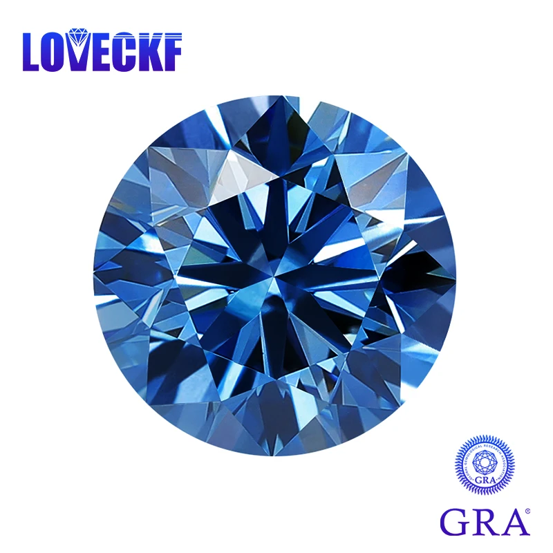 Blue Color Moissanite Loose Diamond Gemstones 0.5-4.0ct VVS1 Excellent Round Cut Positive Pass Tester with GRA Certificate
Blue Color Moissanite Loose Diamond Gemstones 0.5-4.0ct VVS1 Excellent Round Cut Positive Pass Tester with GRA Certificate