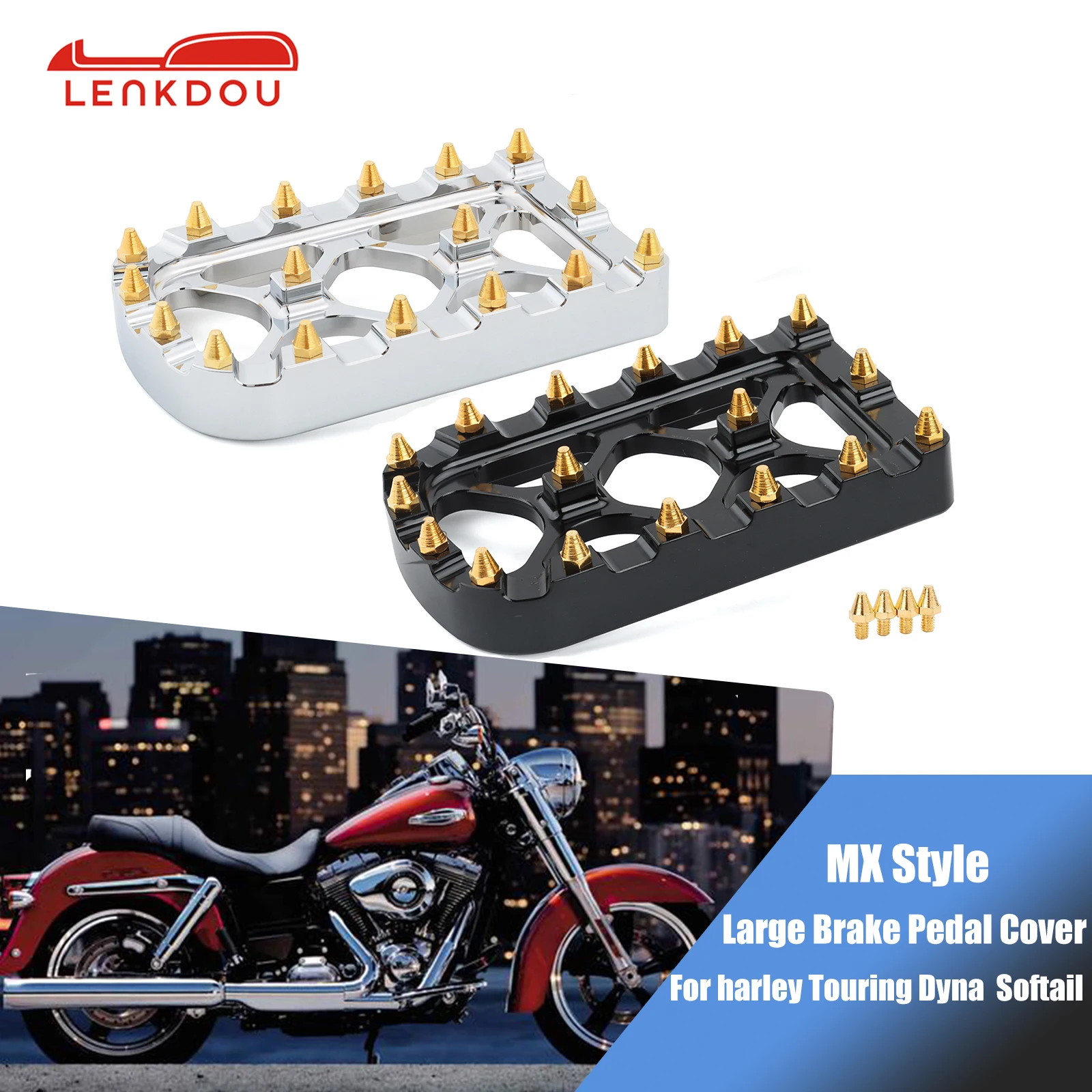 MX Offroad Brake Pedal Large Pad Cover For Harley Touring Road King Dyna Softail Fat Boy Trike Motorcycle Accessories Footrest
MX Offroad Brake Pedal Large Pad Cover For Harley Touring Road King Dyna Softail Fat Boy Trike Motorcycle Accessories Footrest