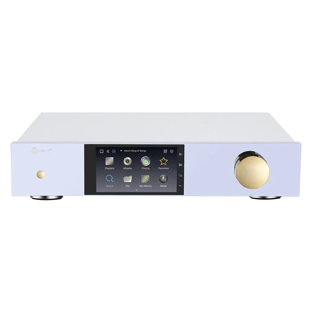 

2022 New DMP60 HIFI Network Music Player for AV Amplifier DSD512 PCM768 ESS9038PRO DAC Audio with MQA Dual HDD Music Streamer