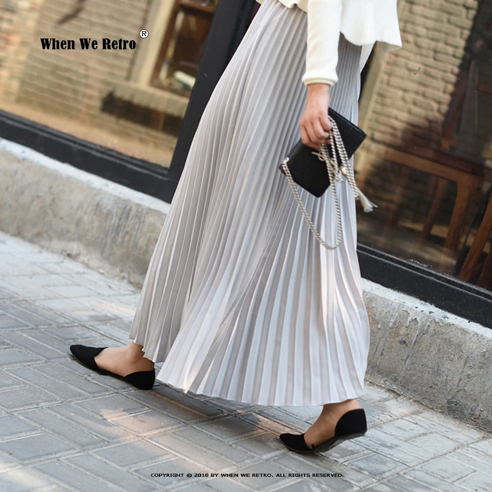 New Chiffon Skirt 18 Colors High Waist Plus Size Elastic Casual Midi Long Pleated Skirt Female Korean Elegant Jupe Falda RS008
New Chiffon Skirt 18 Colors High Waist Plus Size Elastic Casual Midi Long Pleated Skirt Female Korean Elegant Jupe Falda RS008