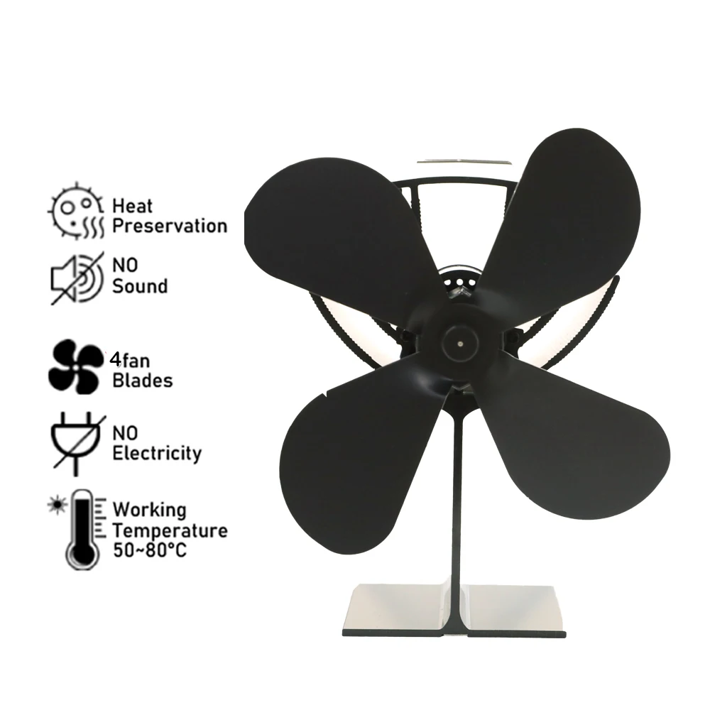 White Stove Fan 4 Blade Fireplace Fan Heat Powered komin Wood Burner Eco Fan Friendly Quiet Home Efficient Heat Distribution
White Stove Fan 4 Blade Fireplace Fan Heat Powered komin Wood Burner Eco Fan Friendly Quiet Home Efficient Heat Distribution