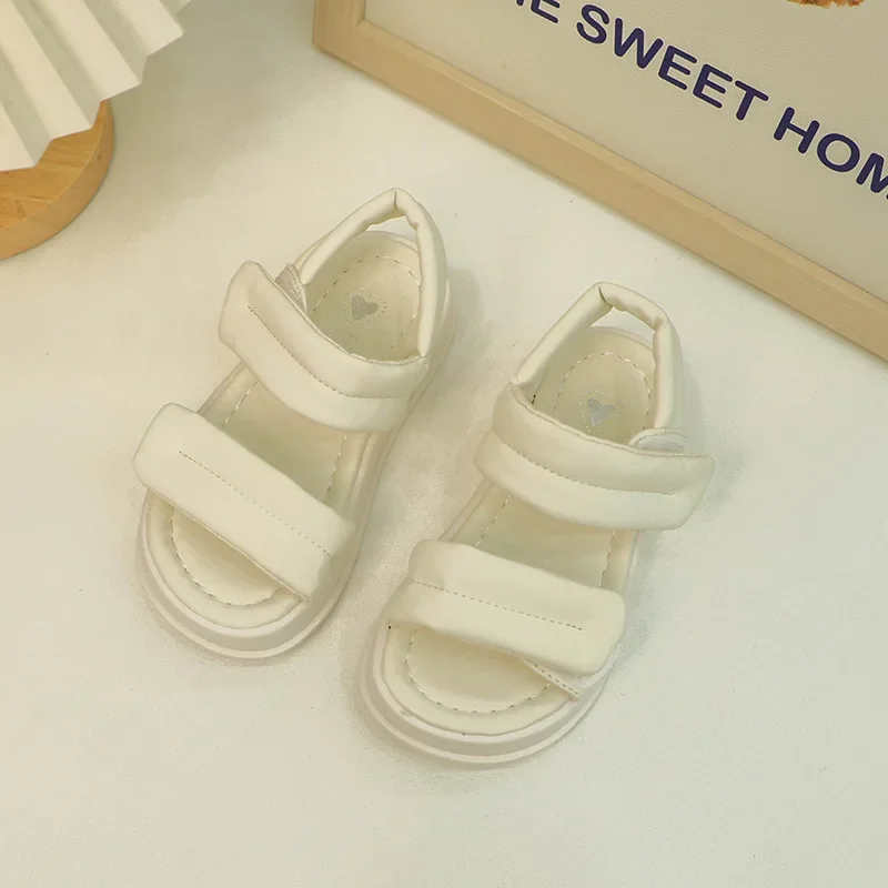 

New Children Causal Beach Sandals Summer Solid Color Toddlers Open-toe Sandals for Boys Girls Fashion Kids Thick Bottom Sandals