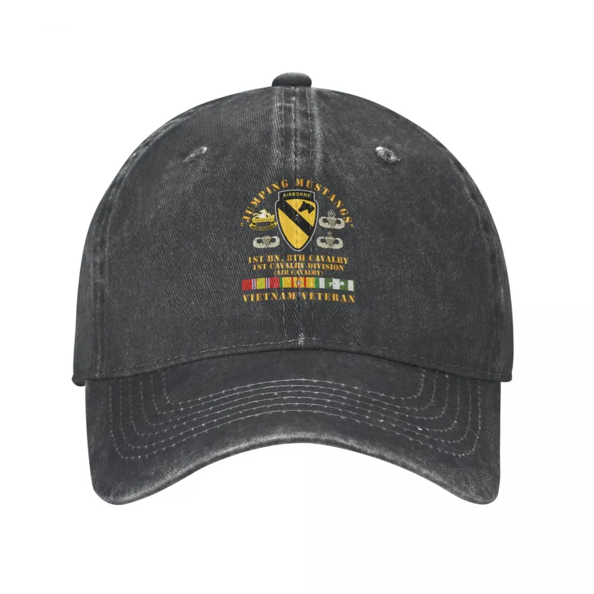 

Army - Jumping Mustangs - 1st Bn 8th Cav 1st Cav - w VN SVC Cap Cowboy Hat Cap male hat men's Women's