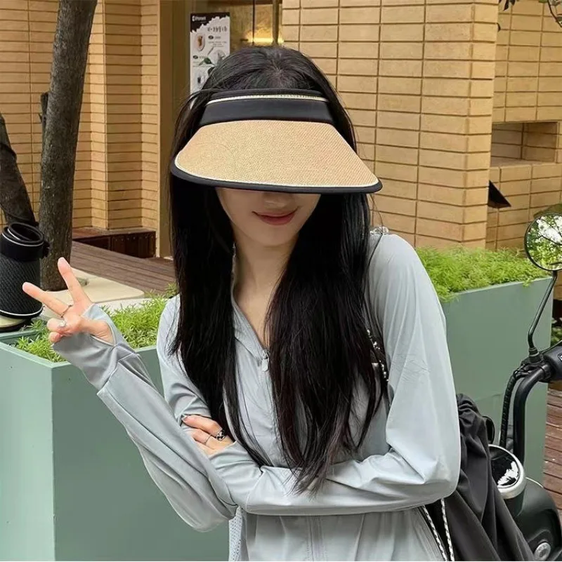 Summer Foldable Large Brim Straw Sun Hats For Women Travel Sunshade Topless Empty Visor Outdoor Beach Tour Breathable Cap
Summer Foldable Large Brim Straw Sun Hats For Women Travel Sunshade Topless Empty Visor Outdoor Beach Tour Breathable Cap