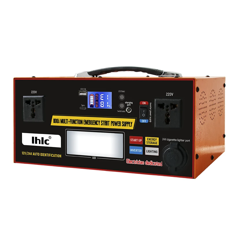 DC 12V 24V to AC 220V Emergency Starting Power Supply Portable Bank 800A for Vehicle Truck Automotive
DC 12V 24V to AC 220V Emergency Starting Power Supply Portable Bank 800A for Vehicle Truck Automotive