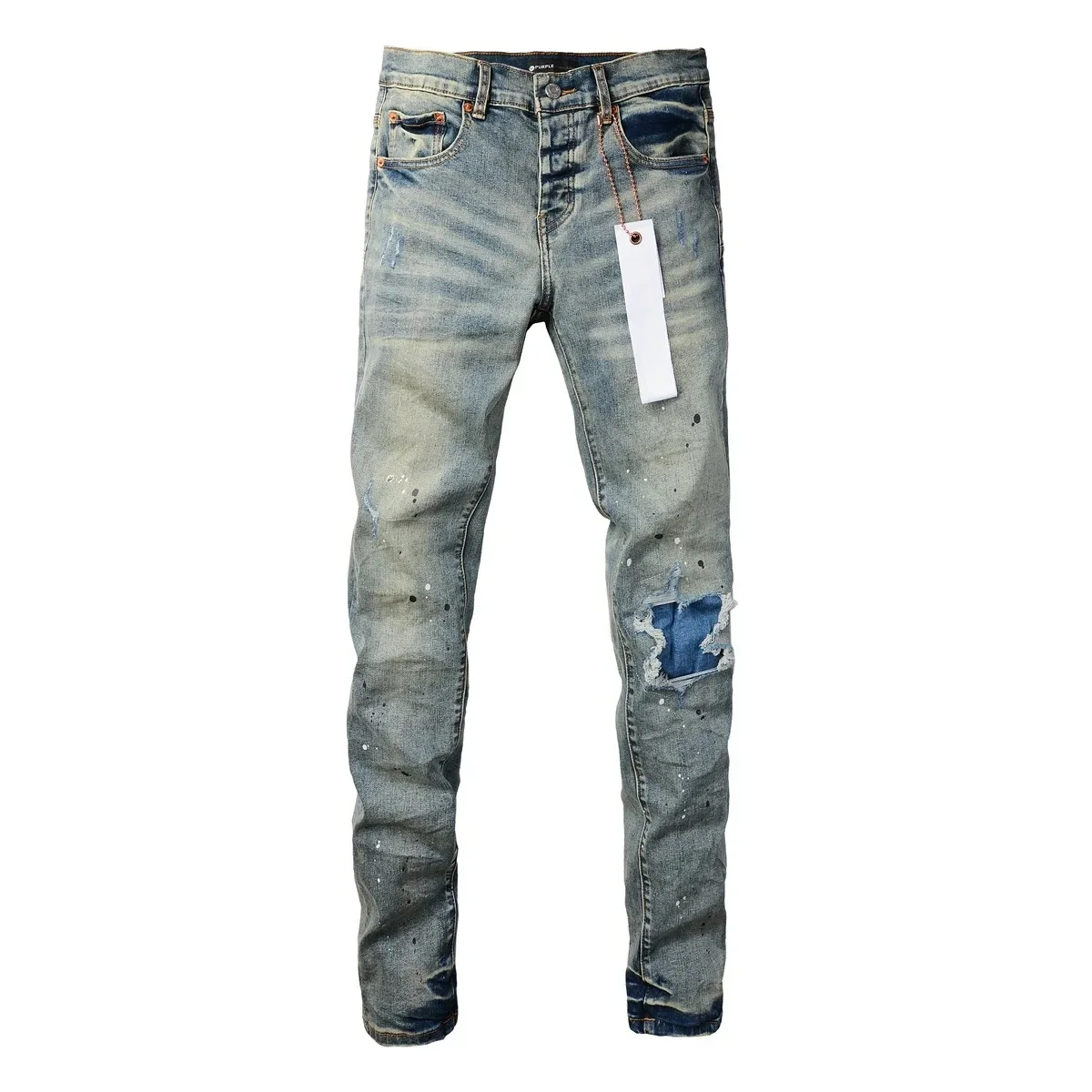 

Фиолетовые брендовые джинсы ROCA 1:1, модные высококачественные облегающие джинсовые брюки с низкой посадкой