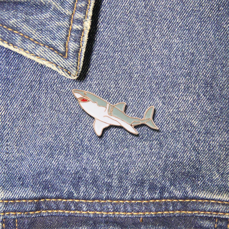 Shark Enamel Pins Sea Animal Cute Brooch Lapel Badges Jewelry Gift for Friends
Shark Enamel Pins Sea Animal Cute Brooch Lapel Badges Jewelry Gift for Friends