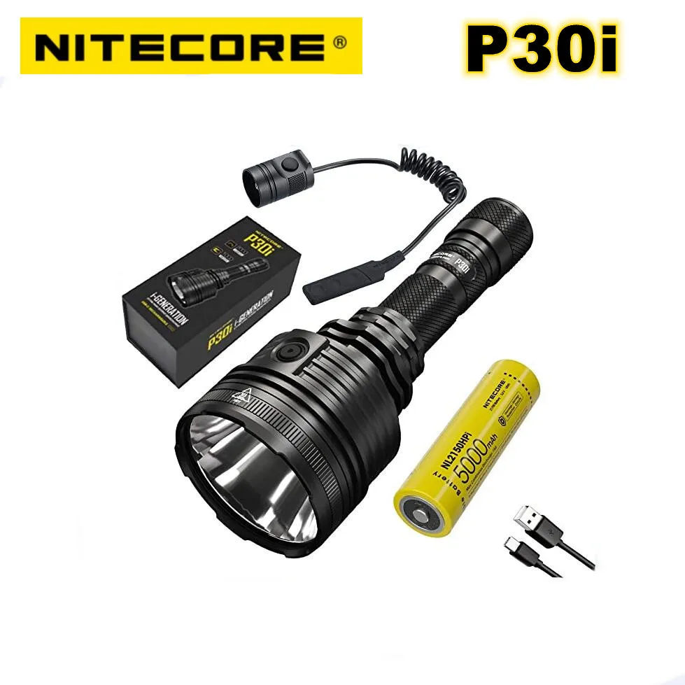 NITECORE P30i Flashlight 2000 Lumens 1000meters long range i-Generation USB-C rechargeable Searchlight Bright Light with Battery
NITECORE P30i Flashlight 2000 Lumens 1000meters long range i-Generation USB-C rechargeable Searchlight Bright Light with Battery