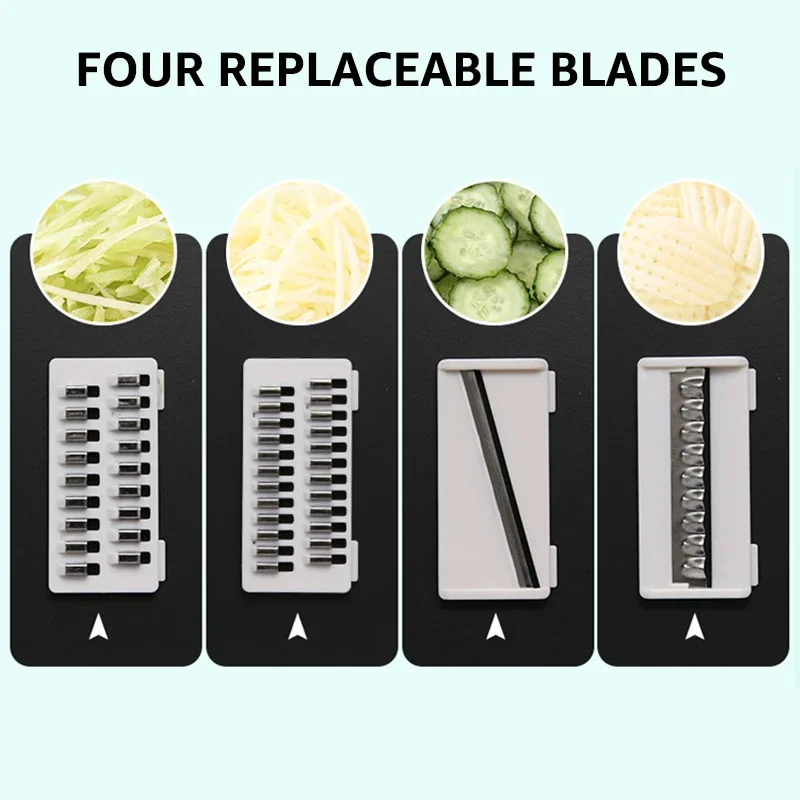 Potato Carrot Cucumber Mandoline Slicer Cutter Grater Shredders with Strainer Multi function Kitchen Fruit and Vegetable Tools
Potato Carrot Cucumber Mandoline Slicer Cutter Grater Shredders with Strainer Multi function Kitchen Fruit and Vegetable Tools