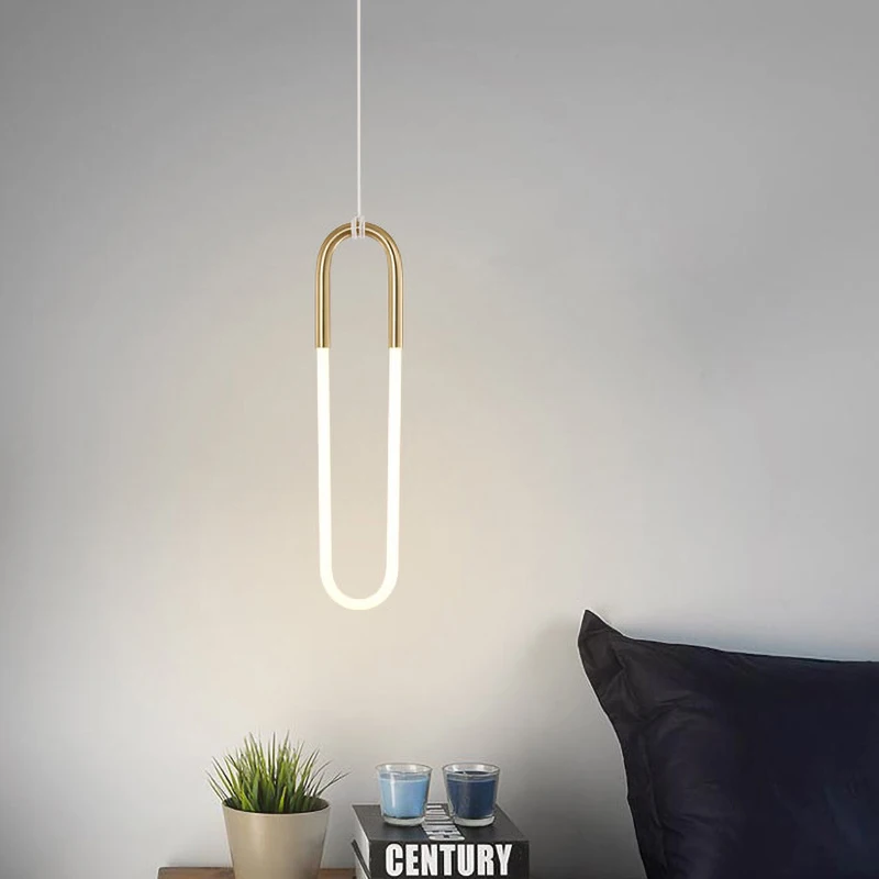 Modern minimalist Pendant Lights for Bathroom U shade Acrylic Led Hanging Lamp Bedroom Decor Living Room Light Fixtures 
Modern minimalist Pendant Lights for Bathroom U shade Acrylic Led Hanging Lamp Bedroom Decor Living Room Light Fixtures