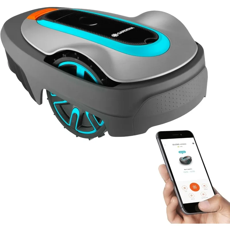 

GARDENA 15001-41 SILENO City - Automatic Robotic Lawn Mower, with Bluetooth app and Boundary Wire, one of The quietest in its