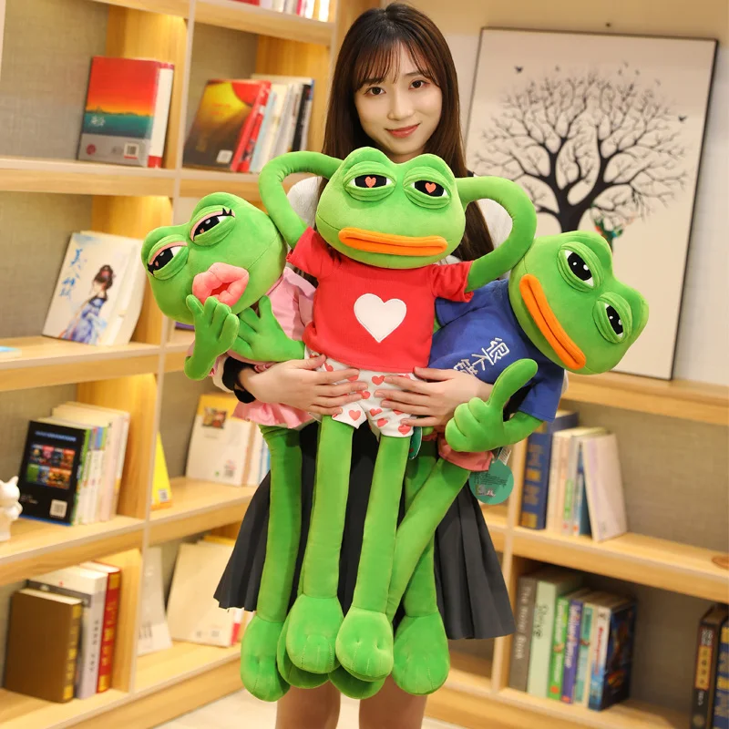 1pc 60/80CM Kawaii Sad Frog Peluche Toys Funny Dress Frog Plush Pillow Stuffed Soft Animal Toys Baby Cute Birthday Xmas Gift
1pc 60/80CM Kawaii Sad Frog Peluche Toys Funny Dress Frog Plush Pillow Stuffed Soft Animal Toys Baby Cute Birthday Xmas Gift
