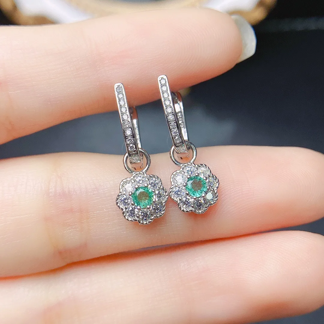 FS S925 Sterling Silver Fancy Natural Emerald Earrings Fine Fashion Women's Weddings Jewelry Free Shipping MeiBaPJ
FS S925 Sterling Silver Fancy Natural Emerald Earrings Fine Fashion Women's Weddings Jewelry Free Shipping MeiBaPJ