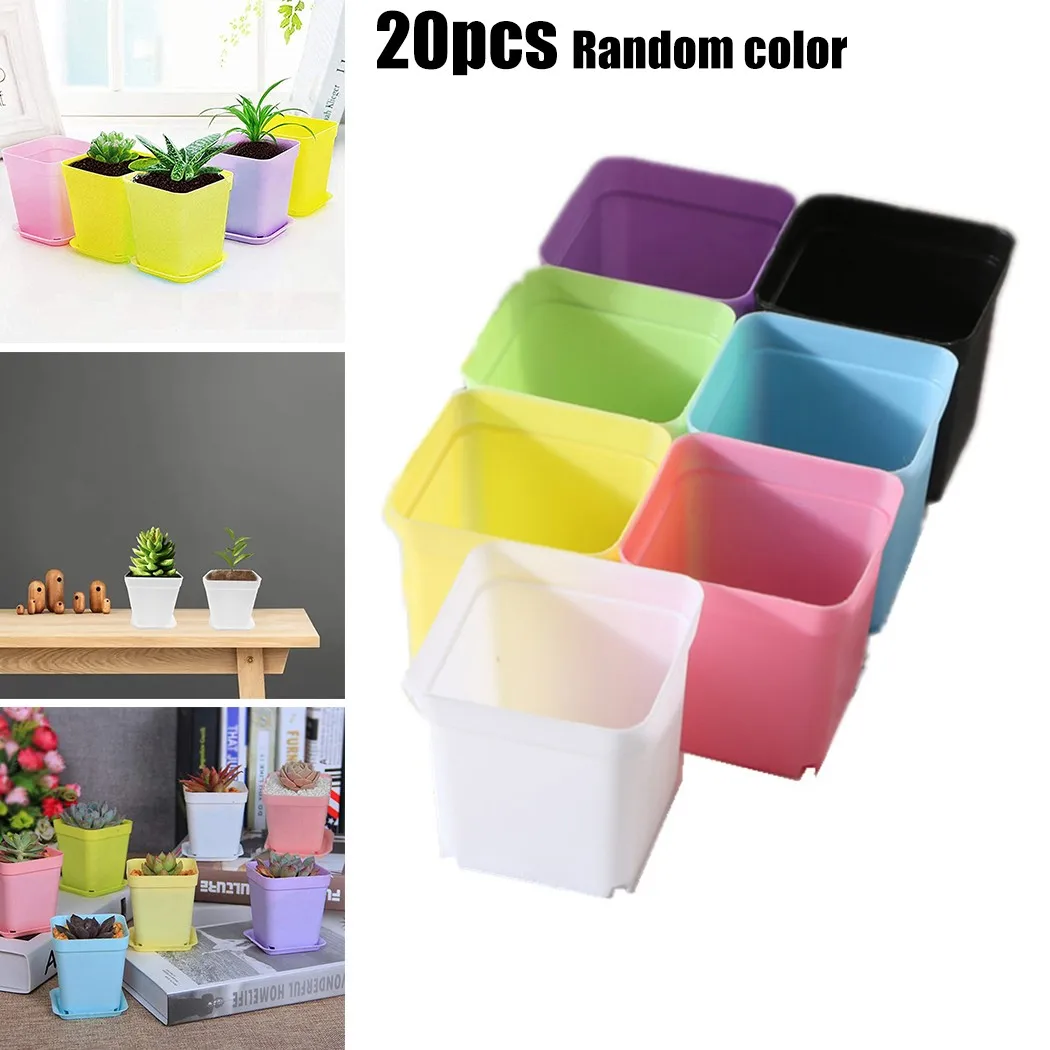 20pcs Plastic Flower Pot Colorful Flower Pot Plant Planting Pot Seedling Tray Transplant Pot Garden Tool Home Office Decoration
20pcs Plastic Flower Pot Colorful Flower Pot Plant Planting Pot Seedling Tray Transplant Pot Garden Tool Home Office Decoration