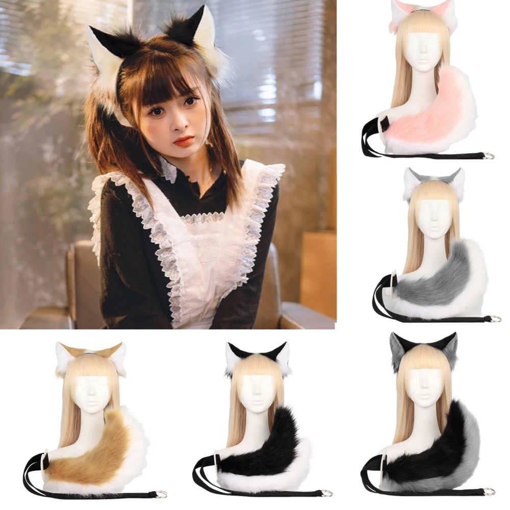 Cat Cosplay Costume Set for Women Plush Ear Headband/Tail Gloves Halloween Party Animation Props Role Play Suit
Cat Cosplay Costume Set for Women Plush Ear Headband/Tail Gloves Halloween Party Animation Props Role Play Suit