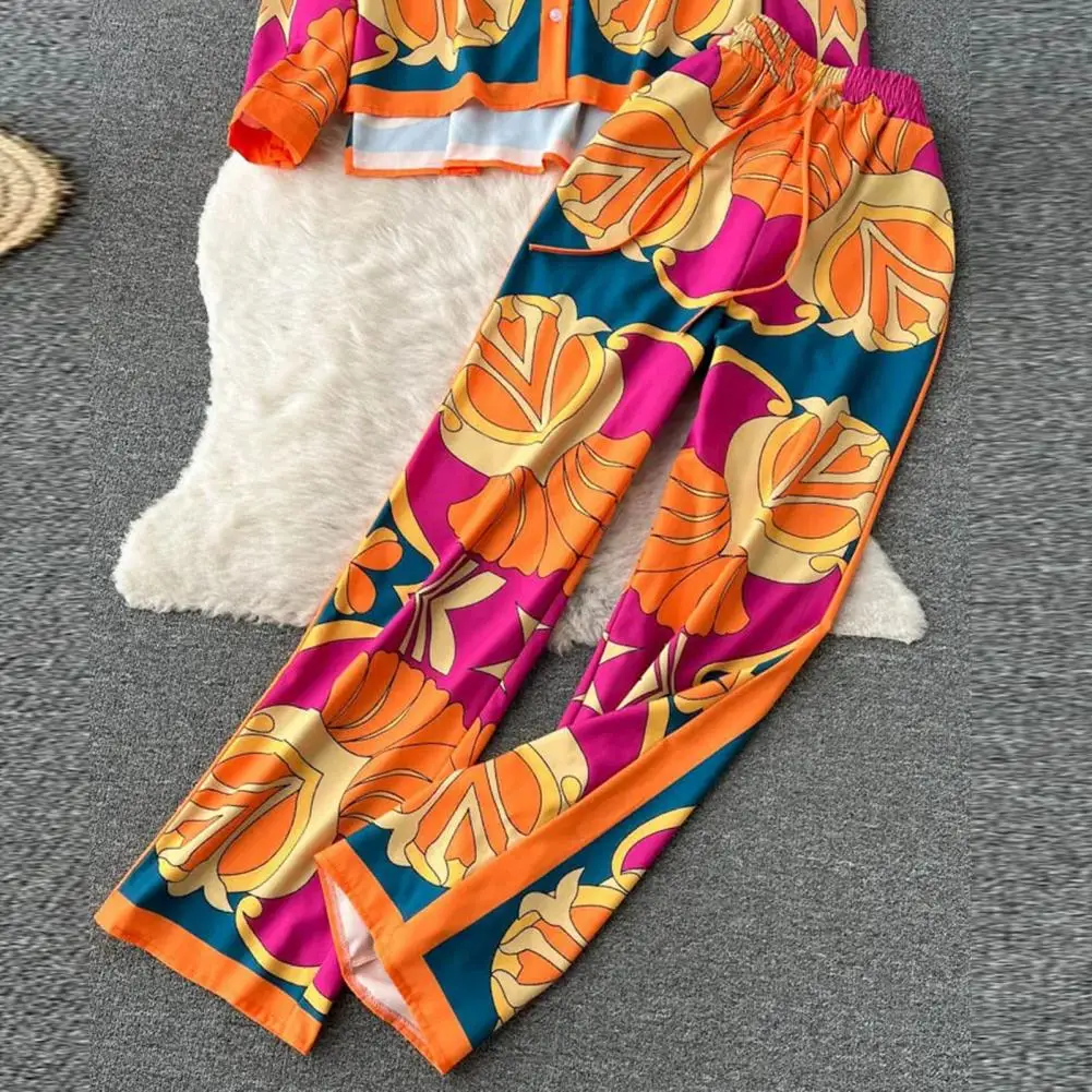 Spring Top Trousers Suit Vibrant Ethnic Style Women's Shirt Pants Suit Wide Leg Exaggerated Pockets High Elastic Waist Casual
Spring Top Trousers Suit Vibrant Ethnic Style Women's Shirt Pants Suit Wide Leg Exaggerated Pockets High Elastic Waist Casual