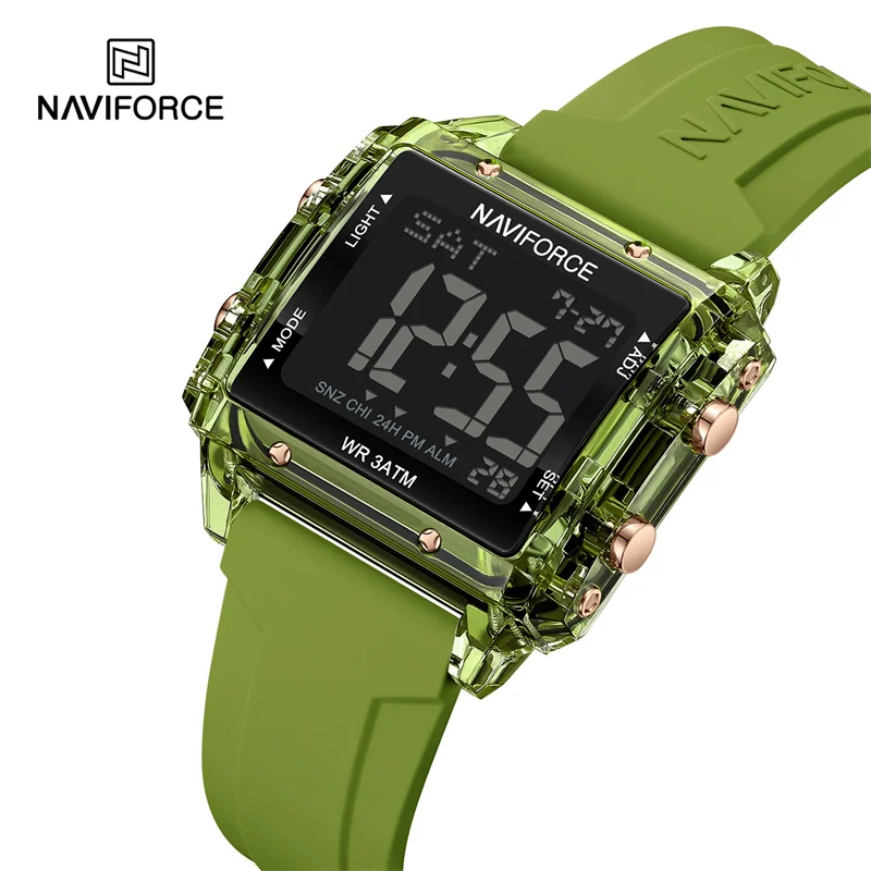 

NAVIFORCE New Women Electronic Watches Fashion Simple Fumed Silica Bracelet Wristwatches Waterproof Sport Clock Relogio Feminino