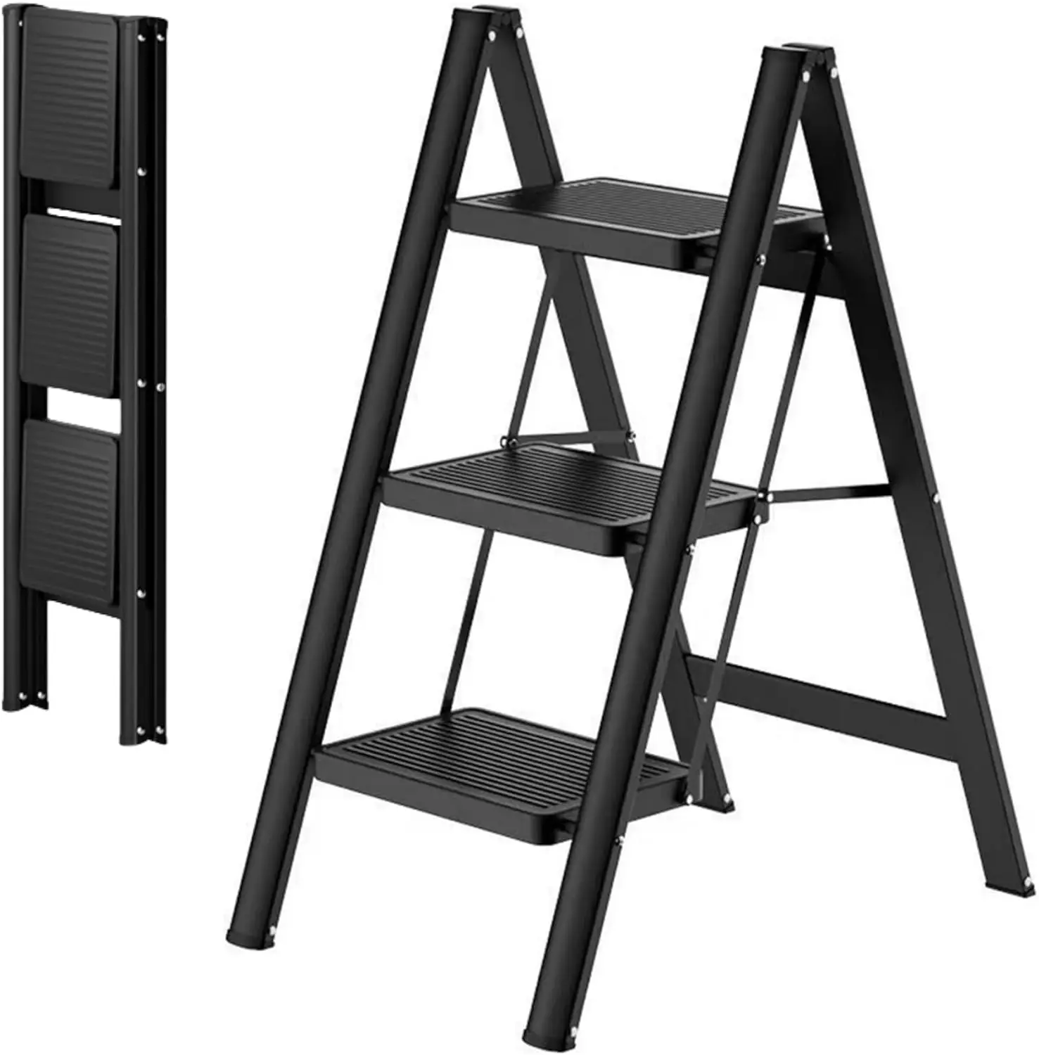 3 Step Ladder,Folding Step Stool with Wide Anti-Slip Pedal,330lbs Load Capacity,Lightweight and Portable for Kitchen Space
3 Step Ladder,Folding Step Stool with Wide Anti-Slip Pedal,330lbs Load Capacity,Lightweight and Portable for Kitchen Space