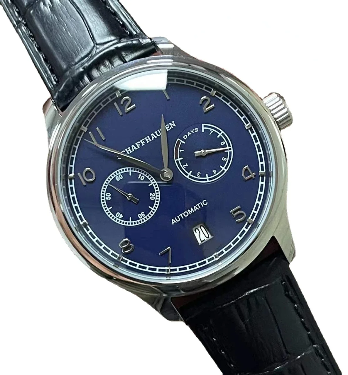

Luxury New Mens Mechanical Watch Automatic Portugieser Blue Black Leather Relogio Masculino