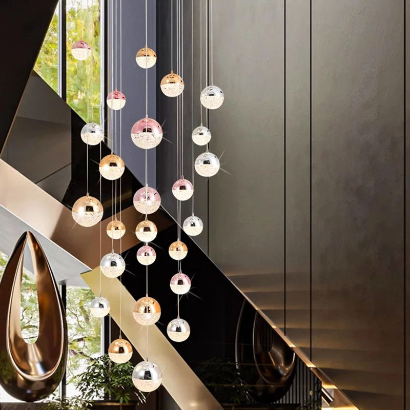 

Modern home decor led lights pendant light lamps forstaircase Chandeliers for living room hanging light indoor lighting