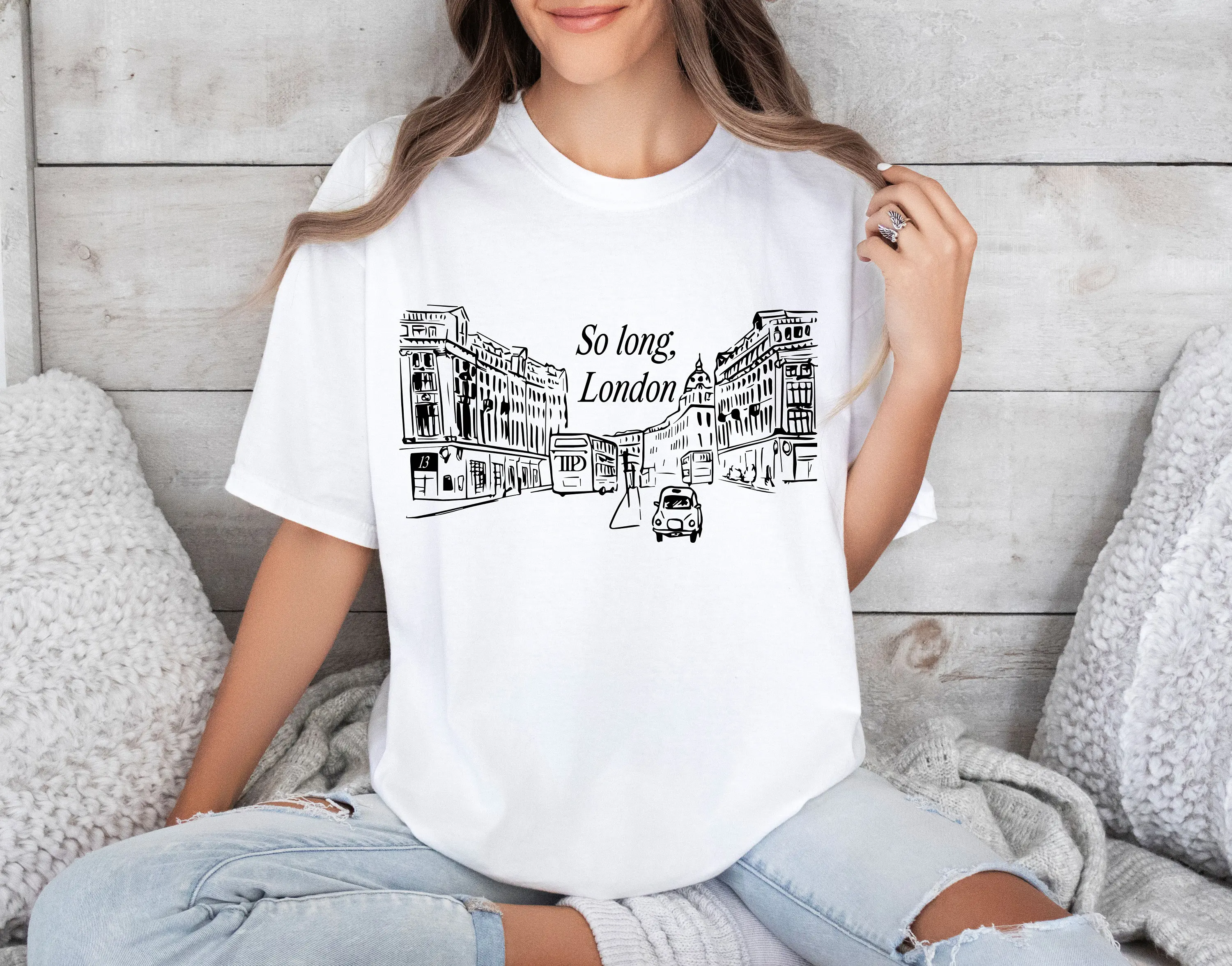 

So Long London Slogan Women T-shirt Vintage Simple Street View of London Print Female Shirt New Popular Outdoor Casual Girl Tee
