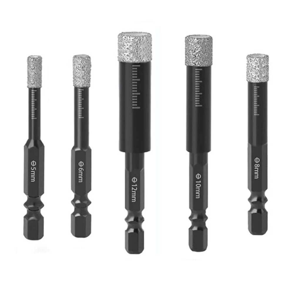 5pcs Vaccum Brazed Diamond Dry Drill Bits Hole Saw Cutter For Marble Ceramic Tile Stone Hole Opener 5mm/6mm/8mm/10mm/12mm
5pcs Vaccum Brazed Diamond Dry Drill Bits Hole Saw Cutter For Marble Ceramic Tile Stone Hole Opener 5mm/6mm/8mm/10mm/12mm