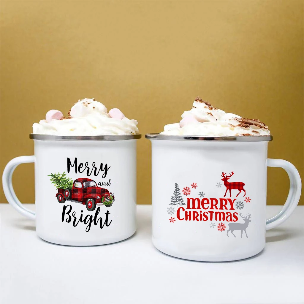 Merry and Bright Vintage Christmas Coffee Mug Hot Chocolate Mug Christmas Eve Box Filler Holiday Enamel Camping Cup 
Merry and Bright Vintage Christmas Coffee Mug Hot Chocolate Mug Christmas Eve Box Filler Holiday Enamel Camping Cup