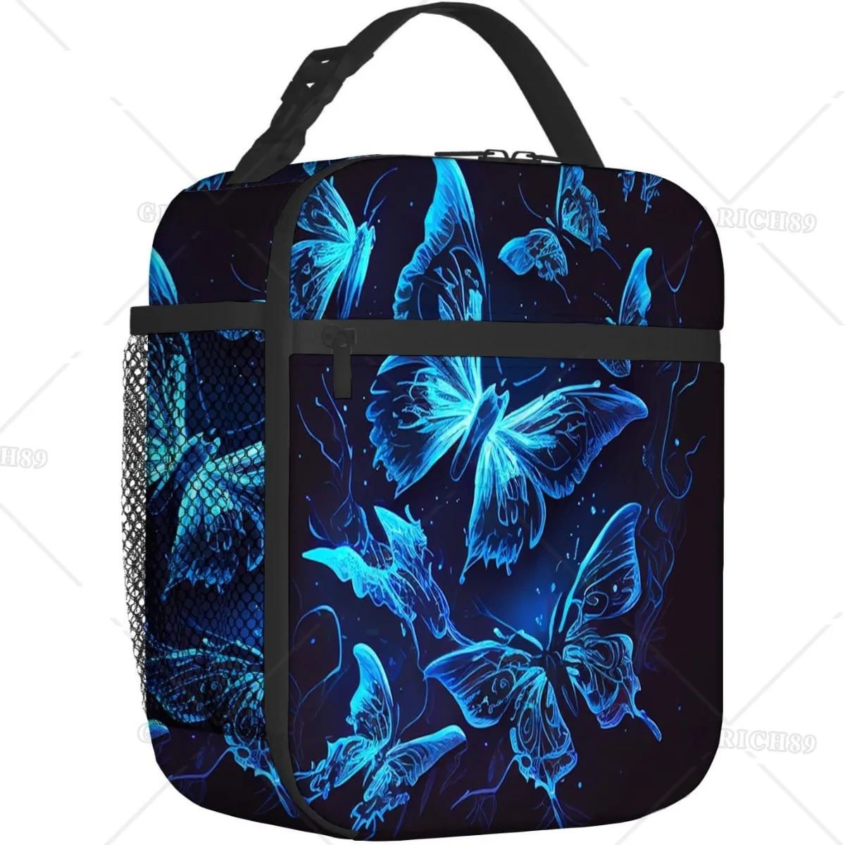 ,Beautiful Butterflies with Blue Lights Portable Lunch Bag for Women Men, Insulated Reusable Lunch Box for Office Work Picnic
,Beautiful Butterflies with Blue Lights Portable Lunch Bag for Women Men, Insulated Reusable Lunch Box for Office Work Picnic