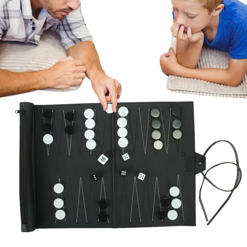 Roll Up Backgammon Sets Portable Travel Board Games Set For Adults And Kids Foldable PU Leather Classic Chess Board Roll-Up
Roll Up Backgammon Sets Portable Travel Board Games Set For Adults And Kids Foldable PU Leather Classic Chess Board Roll-Up