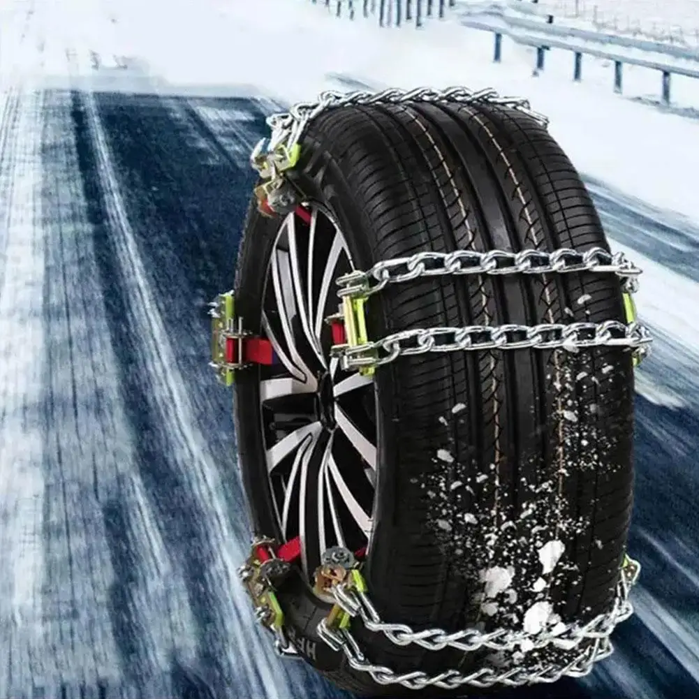 

2pcs Snow Chains Anti Slip Tire Chains Car Anti-Skid Tire Snow Chains for Car SUV Trucks Tire Width 165-275mm 205-225mm