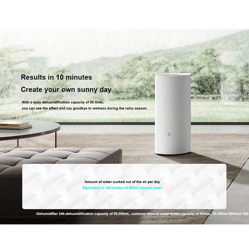 NEW Mijia Smart dehumidifier 50L Effect in 10 minutes dehumidification Negative ion purification 100㎡ Circular coverage
NEW Mijia Smart dehumidifier 50L Effect in 10 minutes dehumidification Negative ion purification 100㎡ Circular coverage