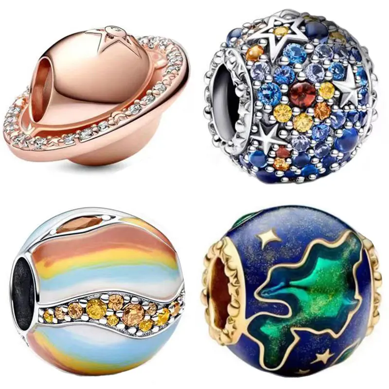 Original Rose Gold Sparkling Star Earth Globe Planet Galaxy Bead Fit Europe 925 Sterling Silver Charm Bracelet DIY Jewelry
Original Rose Gold Sparkling Star Earth Globe Planet Galaxy Bead Fit Europe 925 Sterling Silver Charm Bracelet DIY Jewelry