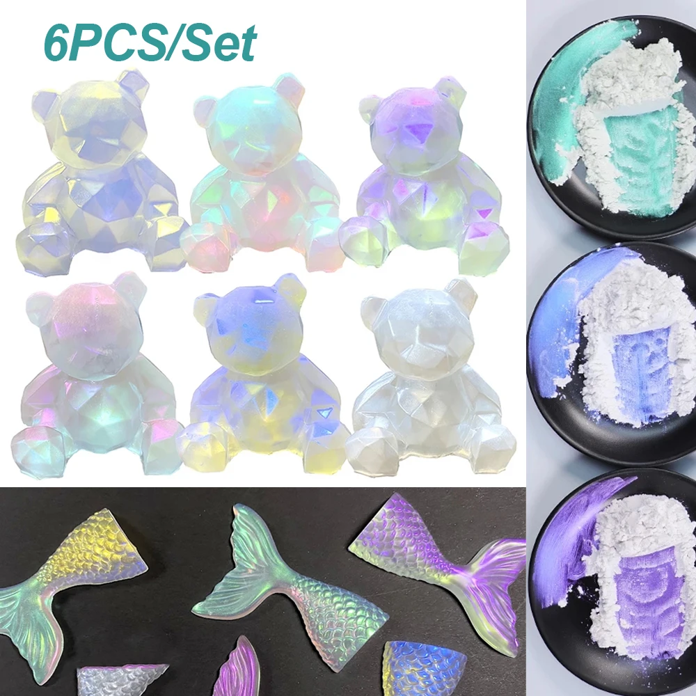 6PCS Glitter Pearl Powder Epoxy Resin Pigment Filler Pearlescent Powder Discolored Dye Resin Crafts DIY Jewelry Making Tools
6PCS Glitter Pearl Powder Epoxy Resin Pigment Filler Pearlescent Powder Discolored Dye Resin Crafts DIY Jewelry Making Tools