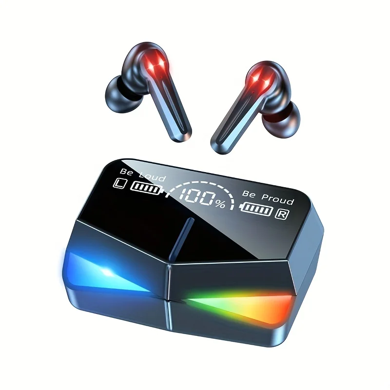 M28 Gaming Headsets TWS BT Earphone With Mic Low Latency 9D Stereo Wireless Headphone Led Displau Sports Earbuds
M28 Gaming Headsets TWS BT Earphone With Mic Low Latency 9D Stereo Wireless Headphone Led Displau Sports Earbuds