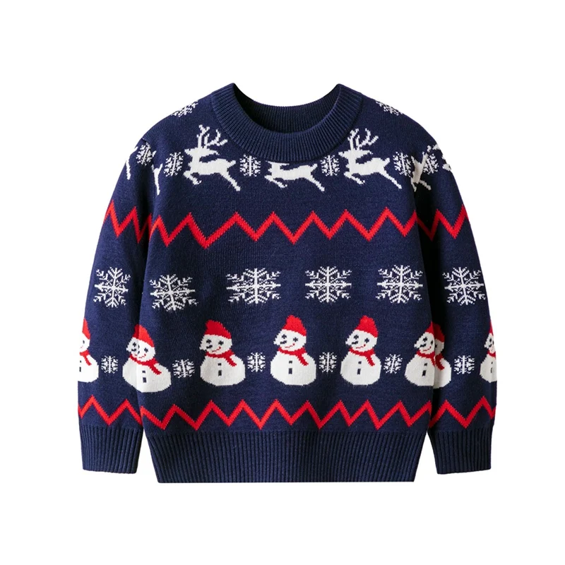 Trendy Toddler Kids Christmas Sweater with Antler Elk Print Casual Girls and Boys Long Sleeve Pullover Knitwear Top for Ages 1-5
Trendy Toddler Kids Christmas Sweater with Antler Elk Print Casual Girls and Boys Long Sleeve Pullover Knitwear Top for Ages 1-5