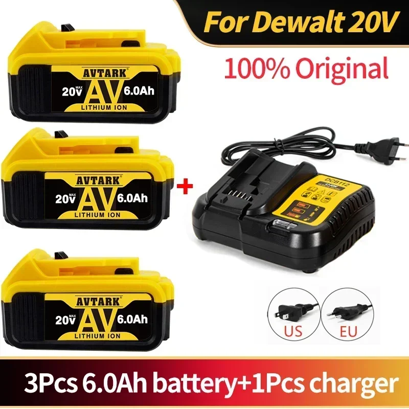 20V 6Ah MAX for dewalt Battery accessories Power Tool for DeWalt DCB184 DCB181 DCB182 DCB200 DCD DCG DCS 18Volt Battery
20V 6Ah MAX for dewalt Battery accessories Power Tool for DeWalt DCB184 DCB181 DCB182 DCB200 DCD DCG DCS 18Volt Battery