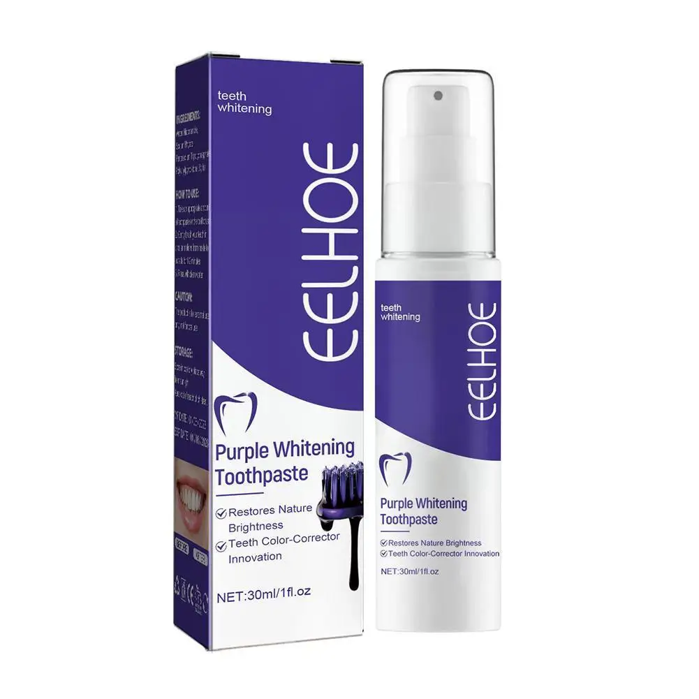 30ml Purple Tone Brightening Toothpaste Whitening Teeth Remove Dazzling Stains Whitening New Tartar Yellow Cleaning To V0B6
30ml Purple Tone Brightening Toothpaste Whitening Teeth Remove Dazzling Stains Whitening New Tartar Yellow Cleaning To V0B6