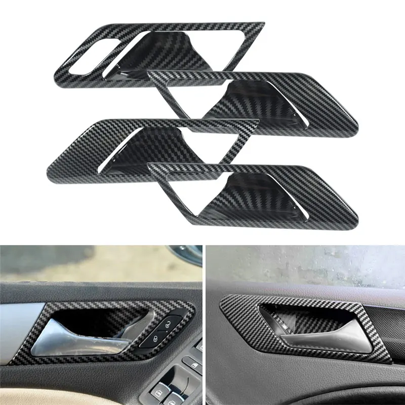 ABS Carbon Fiber Texture Car Styling Interior Door Handle Pull Bowl Frame Cover Trim For VW Golf 6 MK6 2008-2013
ABS Carbon Fiber Texture Car Styling Interior Door Handle Pull Bowl Frame Cover Trim For VW Golf 6 MK6 2008-2013