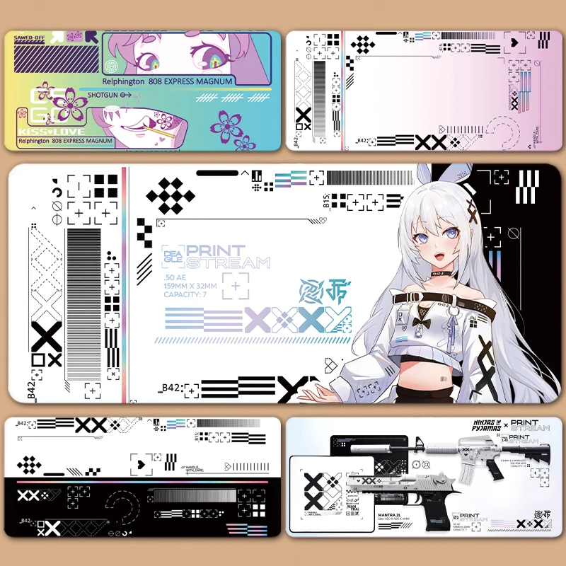 

XXL Large Mousepad Keyboard Pad CS GO Print Stream Design Counter Strike Gaming Mouse Pad Anime Girl Gamer Kawaii Desk Mat Pink